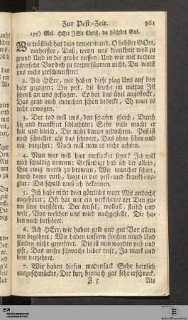Zur Pest-Zeit.