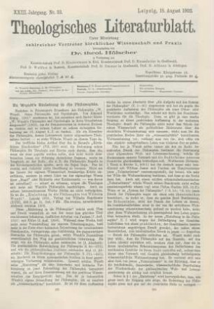 385-389 Zu Wundt's Einleitung in die Philosophie