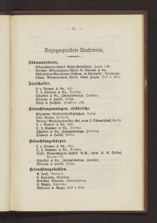 Bezugsquellen-Nachweis