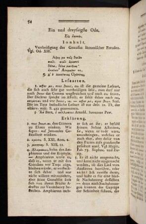 54-56, Ein und dreysigste Ode