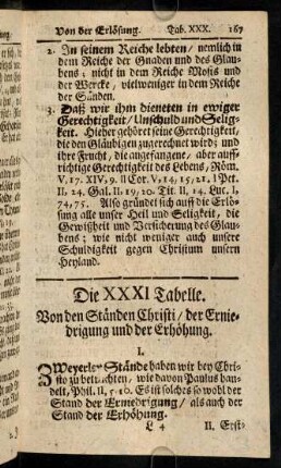 167-175, Die XXXI. - XXXII. Tabelle