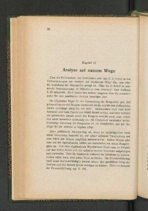 Kapitel II Analyse auf nassem Wege