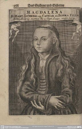 Magdalena D. Mart. Lutheri ex Cathar. de Bohra Filia.