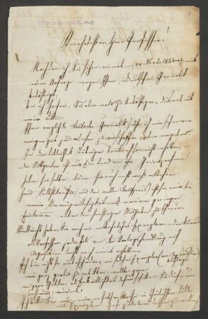 Brief an Jacob Grimm