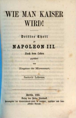 Napoleon III. : nach dem Leben gezeichnet, 3