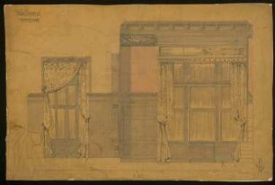 Villa Siemens, Berlin-Wannsee: Wandabwicklung Herrenzimmer 1:25