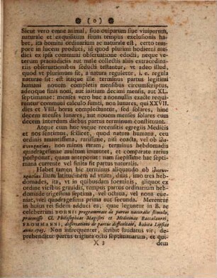 Prolusio de tempore partus humani naturali ac ordinario