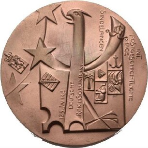 Medaille von Victor Huster auf die postgeschichtlichen Tage Sindelfingen 1996