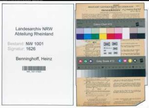 Entnazifizierung Heinz Benninghoff, geb. 30.01.1921 (Mechaniker)