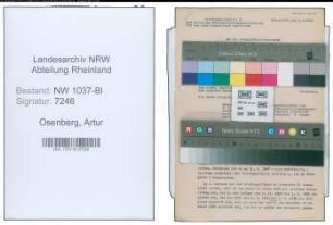 Entnazifizierung Artur Osenberg , geb. 28.08.1914 (Reg.Assessor)
