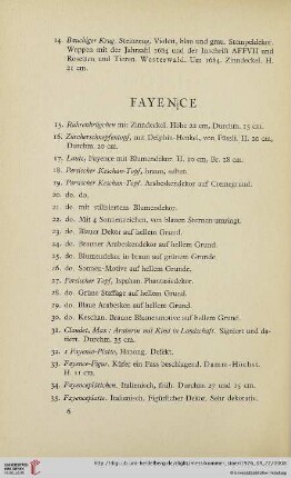 Fayence (Nr. 15-70)