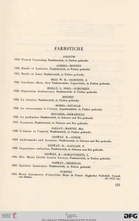 Farbstiche (Nr. 1919-1963)