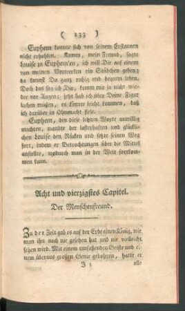 Acht und vierzigstes Capitel. Der Menschenfreund.