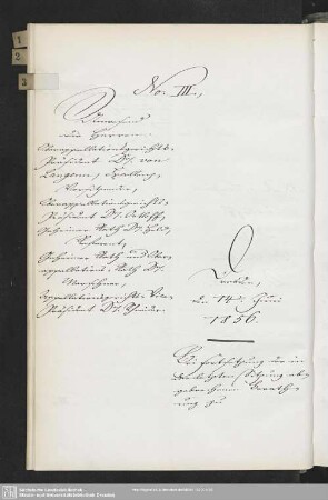 III., 14. Juni 1856