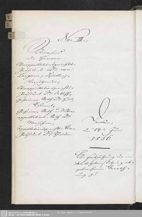 III., 14. Juni 1856