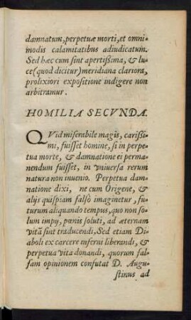 Homilia Secunda.