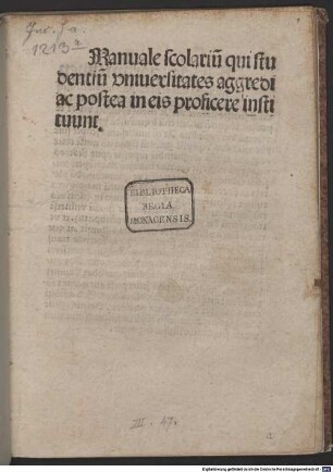 Manuale scholarium