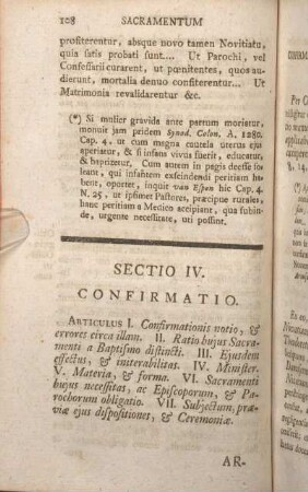 Sectio IV. Confirmatio.
