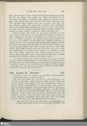 325. 1565, Januar 25. Dresden