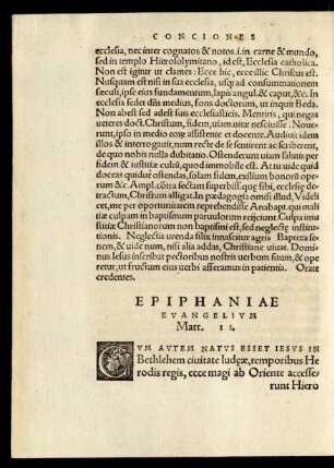 Epiphaniae Evangelium Matt. II.