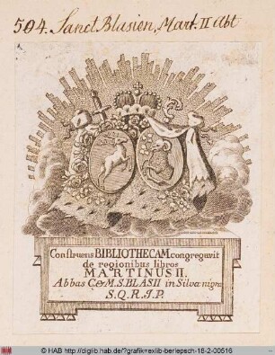 Wappen des Abtes Martin Gerbert zu St. Blasien