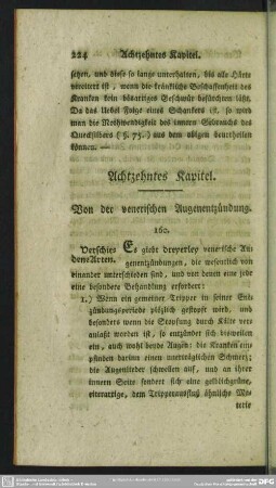 Achtzehntes Kapitel. Von der venerischen Augenentzündung