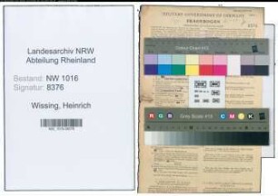 Entnazifizierung Heinrich Wissing , geb. 22.09.1902 (Kaufmann)