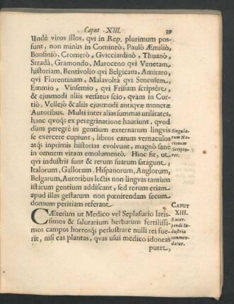 Caput XIII. Excerpendi Industria commendatur.