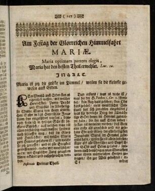 217-237, Am Festag der Glorreichen Himmelfahrt Mariae. - Am Fest des h. Apostels Bartholomaeus.