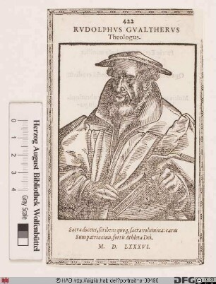 Bildnis Rudolph Gwalther (lat. Gualtherus, eig. Walther)
