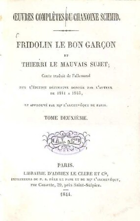 Fridolin le bon garçon et Thierri le mauvais sujet : conte traduit de l'allemand, 2