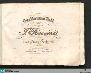 Guillaume Tell : opéra en quatre actes