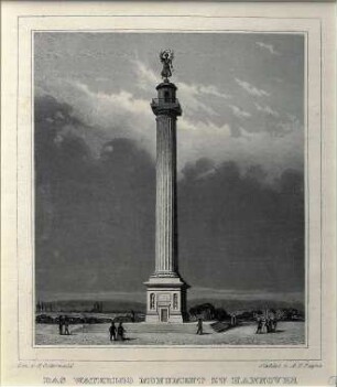 Grafik "Das Waterloo Monument zu Hannover"