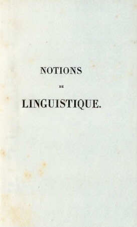 Notions de Linguistique