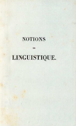 Notions de Linguistique