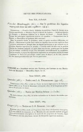 Annuaire de l'Académie Royale des Sciens.