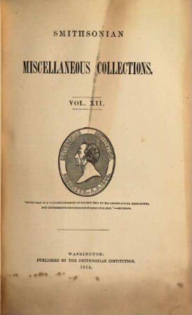 Smithsonian miscellaneous collections, 12