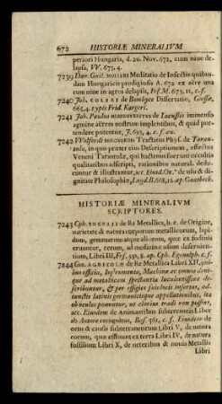Historiae Mineralium Scriptores