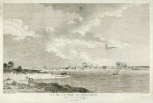 Vue de la ville de Constance, prise sur le bord du lac. A.P.D.R.