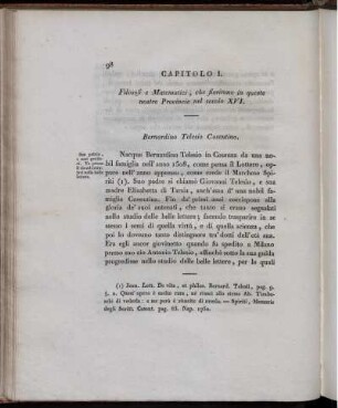 Capitolo I. Filosofi e Matematici.