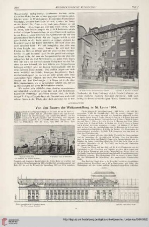 Von den Bauten der Weltausstellung in St. Louis 1904