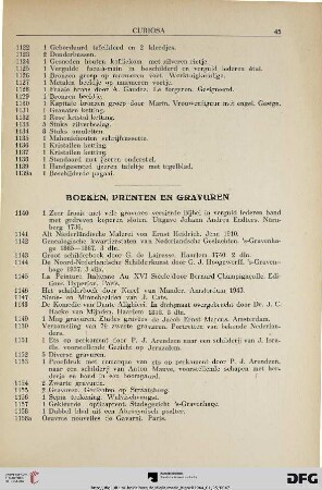 Boeken, Prenten en Gravuren (Nr. 1140-1172)