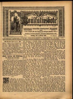 Erste Ausgabe vom Sonntag, den 04. Februar 1906.