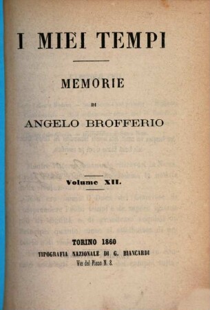 I miei tempi : Memorie, 12
