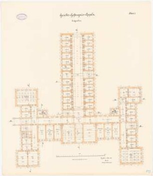 Gerichtsgefängnis, Oppeln: Grundriss Erdgeschoss 1:100