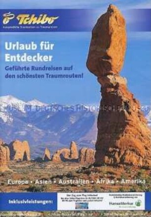 Werbeschrift von Tchibo für Reisen nach Übersee