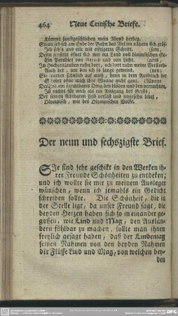 Der neun und sechszigste Brief