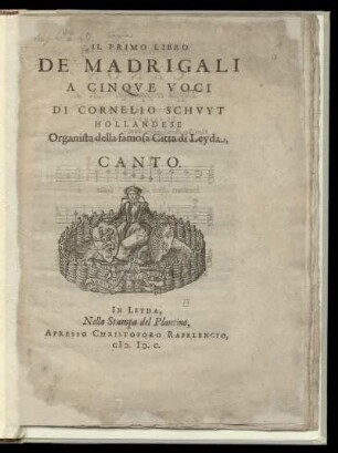 Il primo libro de madrigali a cinque voci. Canto