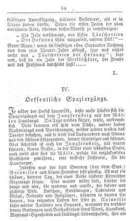 IV. Oeffentliche Spaziergänge.