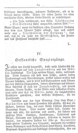 IV. Oeffentliche Spaziergänge.